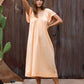 Betty Embroidered Midi Dress - Apricot