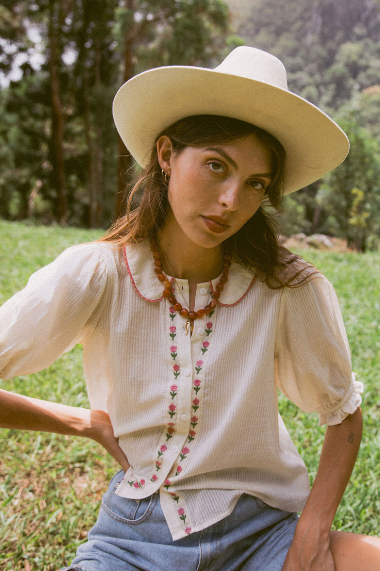 Gabby Blouse - Macadamia