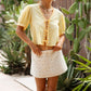 Gabby Tie Blouse - Lemon