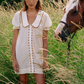 Gabby Collared Mini Dress - Cream
