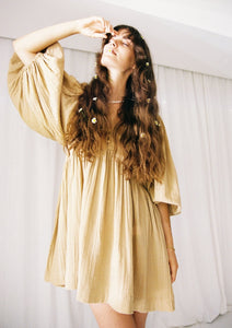 Camille Double Cloth Mini Dress - Spice