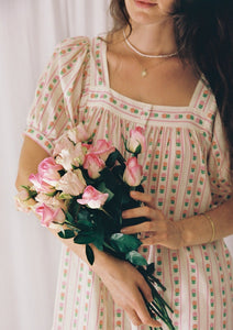 Delilah Stripe Mini Dress - Rose