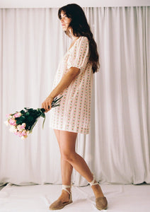 Delilah Stripe Mini Dress - Rose
