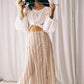 Delilah Stripe Maxi Skirt - Rose