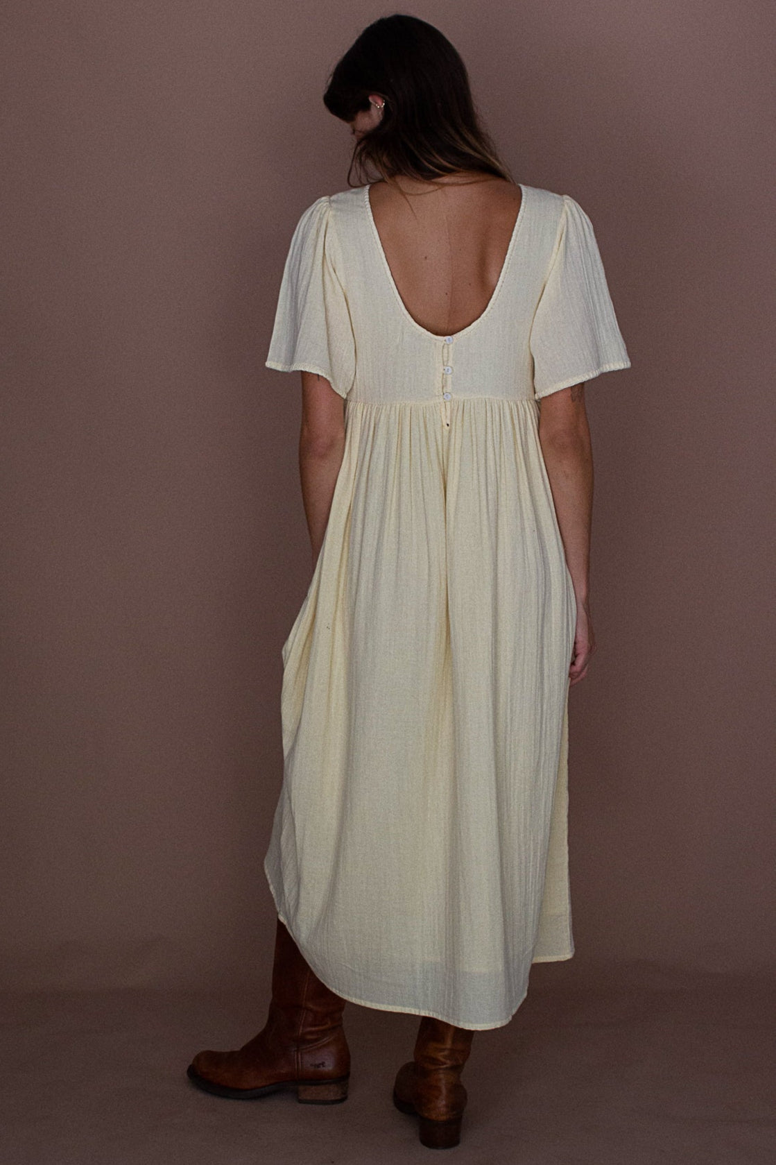 Amelia Midi Dress - Cream