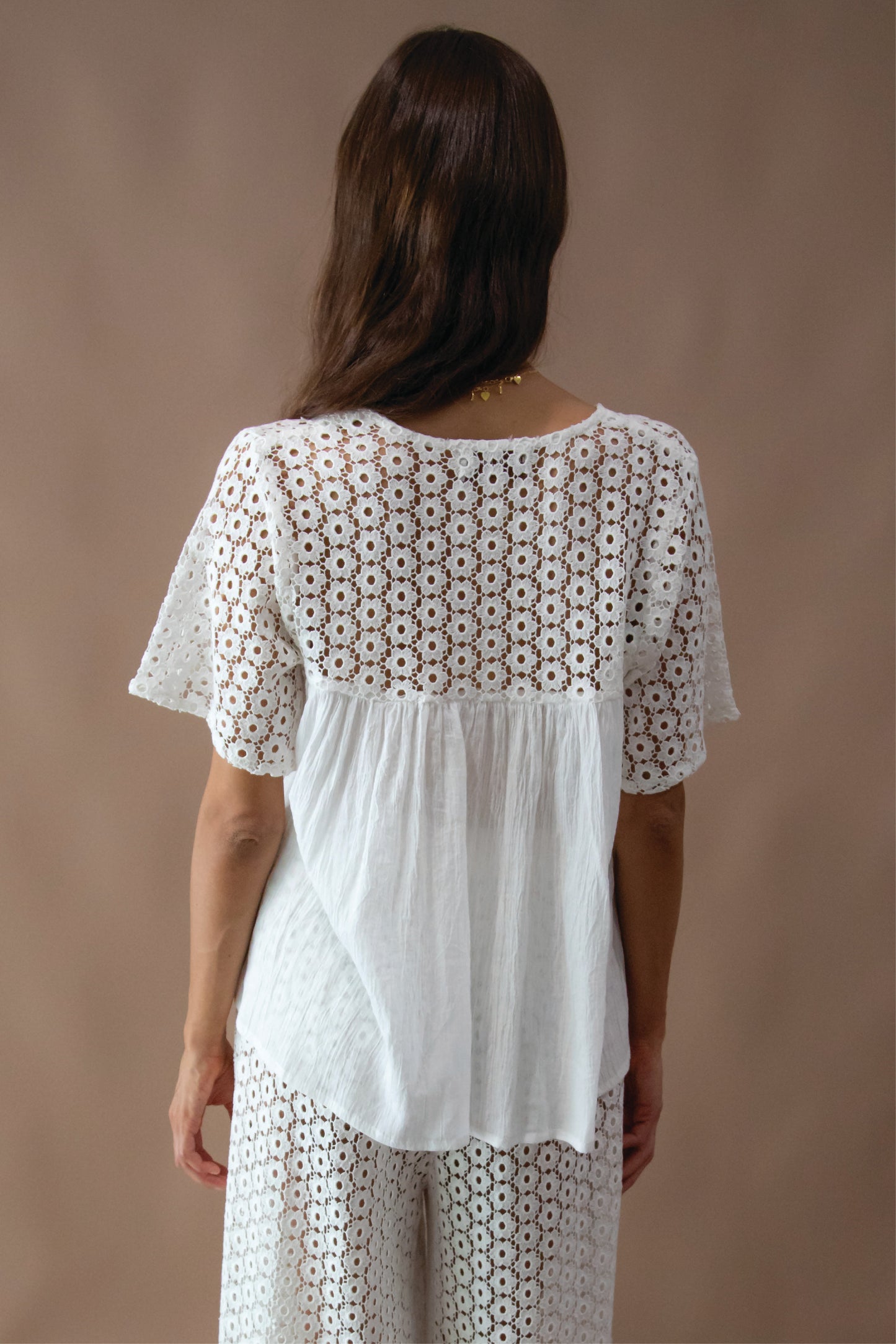 Brigette Lace Blouse - Ivory