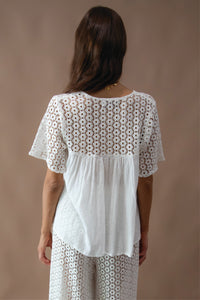 Brigette Lace Blouse - Ivory