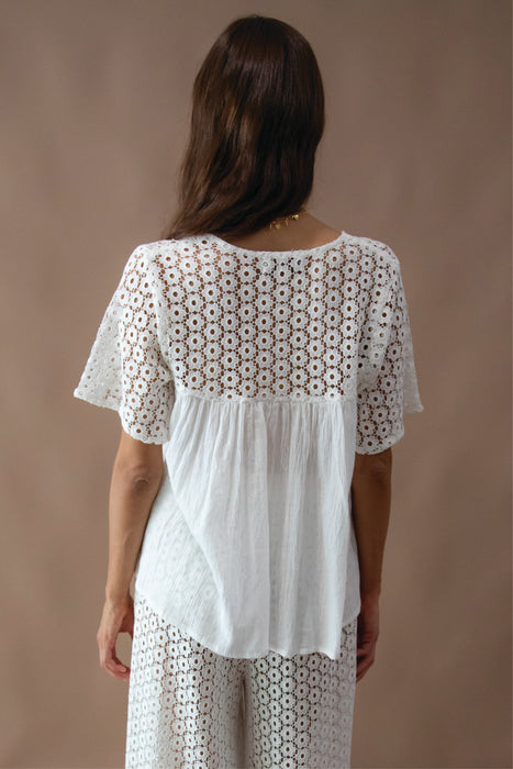 Brigette Lace Blouse - Ivory