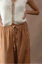 Load image into Gallery viewer, Daisy Embroidery Pants - Pecan

