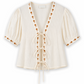 Gabby Tie Blouse - Cream