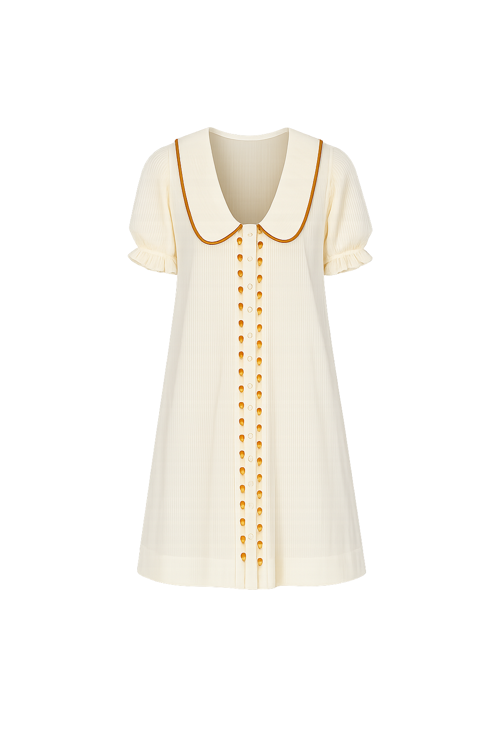 Gabby Collared Mini Dress - Cream