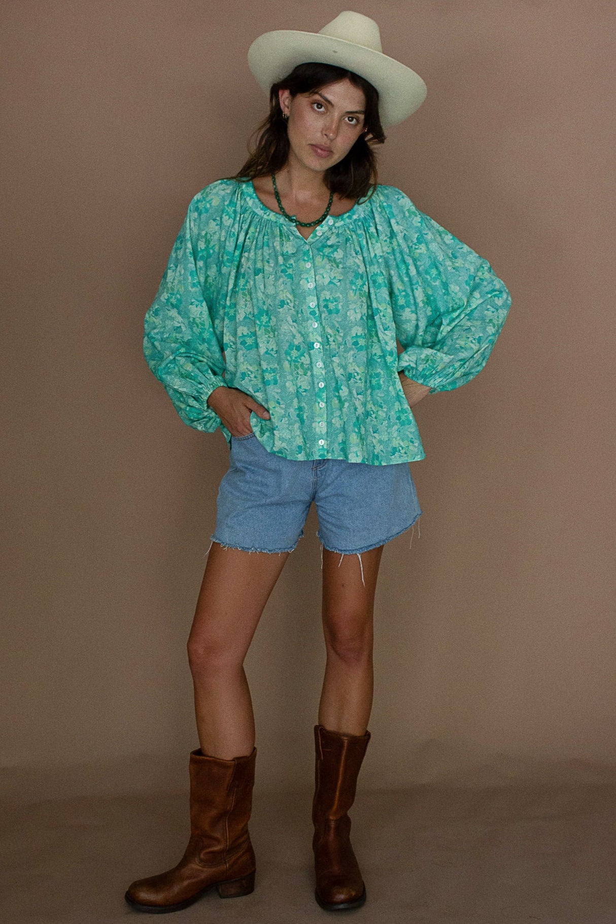 Isla Blouse - Azure