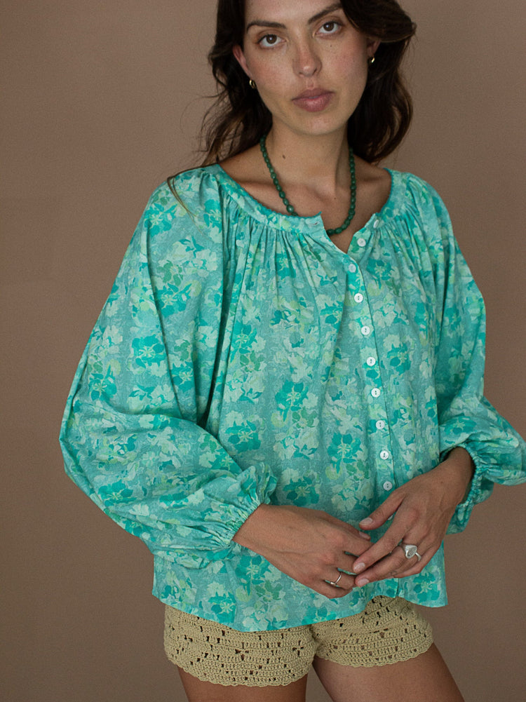 Isla Blouse - Azure