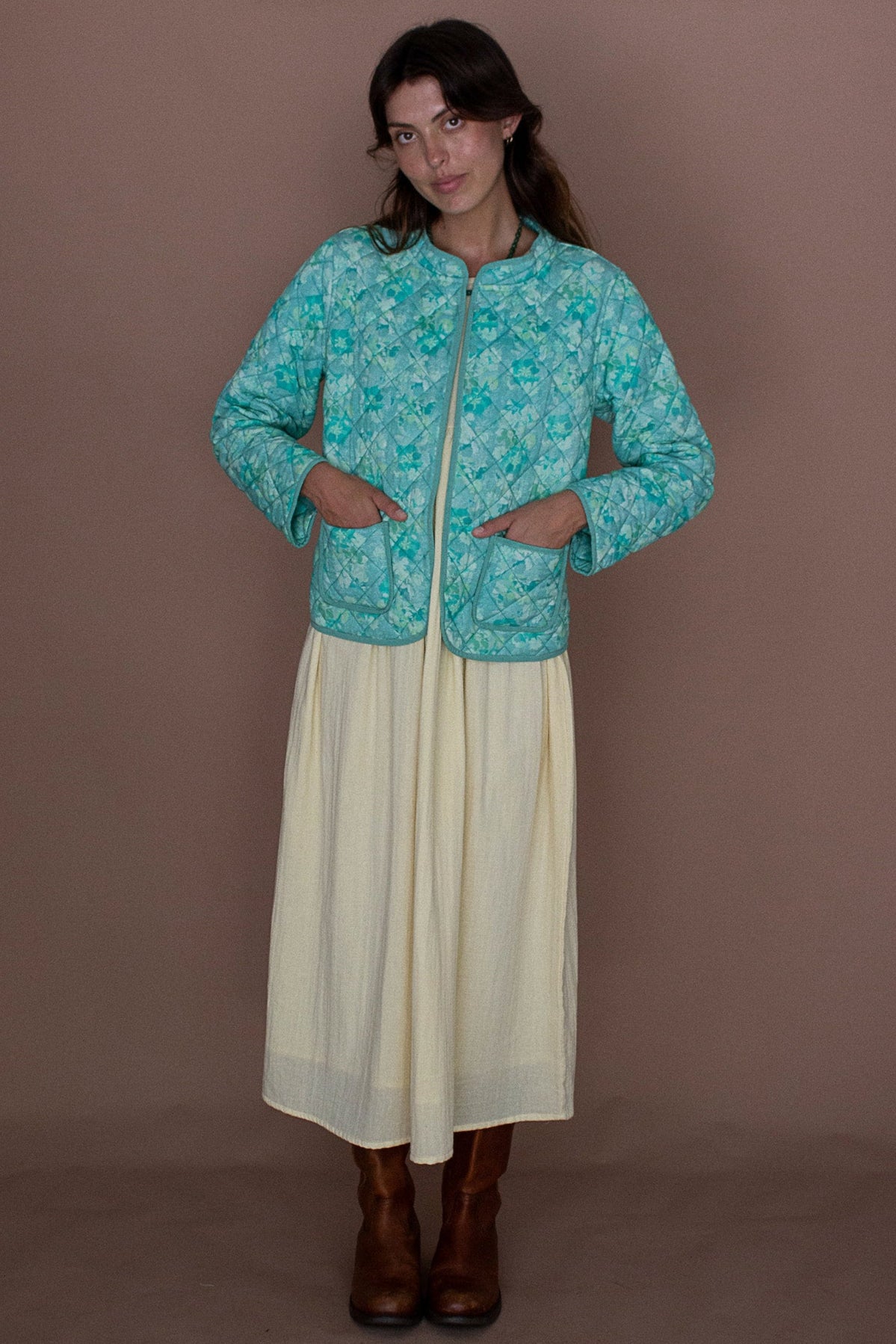 Isla Quilted Jacket  - Azure