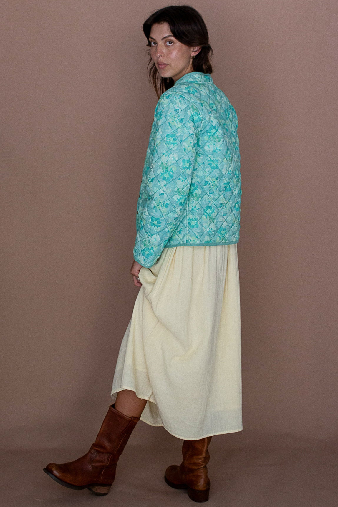 Isla Quilted Jacket  - Azure