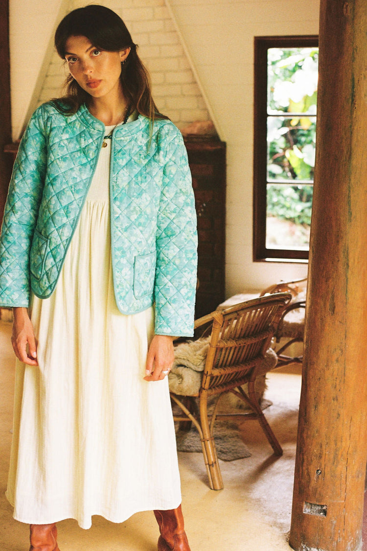 Isla Quilted Jacket  - Azure