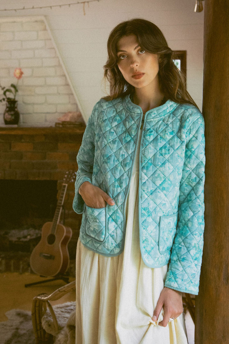 Isla Quilted Jacket  - Azure