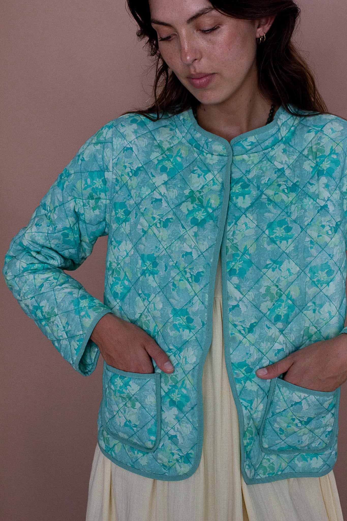 Isla Quilted Jacket  - Azure