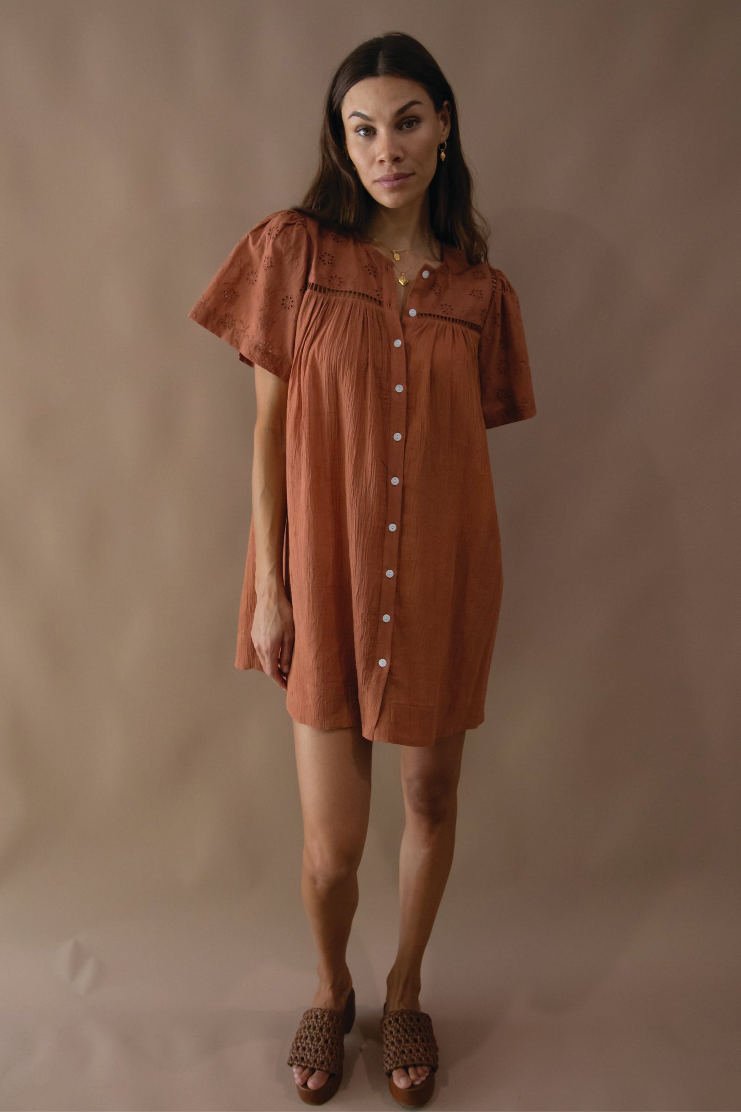 Juniper Smock Dress - Spice