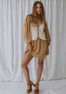 Camille Double Cloth Mini Dress - Spice