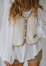 Load image into Gallery viewer, Posy Crochet Vest - Sugar
