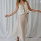 Delilah Stripe Maxi Skirt - Rose