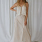 Delilah Stripe Maxi Skirt - Rose