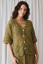 Load image into Gallery viewer, Maggie Crochet Shirt- Olive

