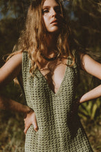 Load image into Gallery viewer, Maggie Crochet Mini Dress - Khaki
