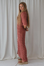 Load image into Gallery viewer, Nellie Crochet Midi Dress - Rose
