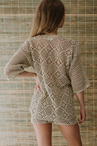 Maggie Crochet Shirt - Fawn