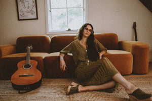 Maggie Crochet Shirt- Olive