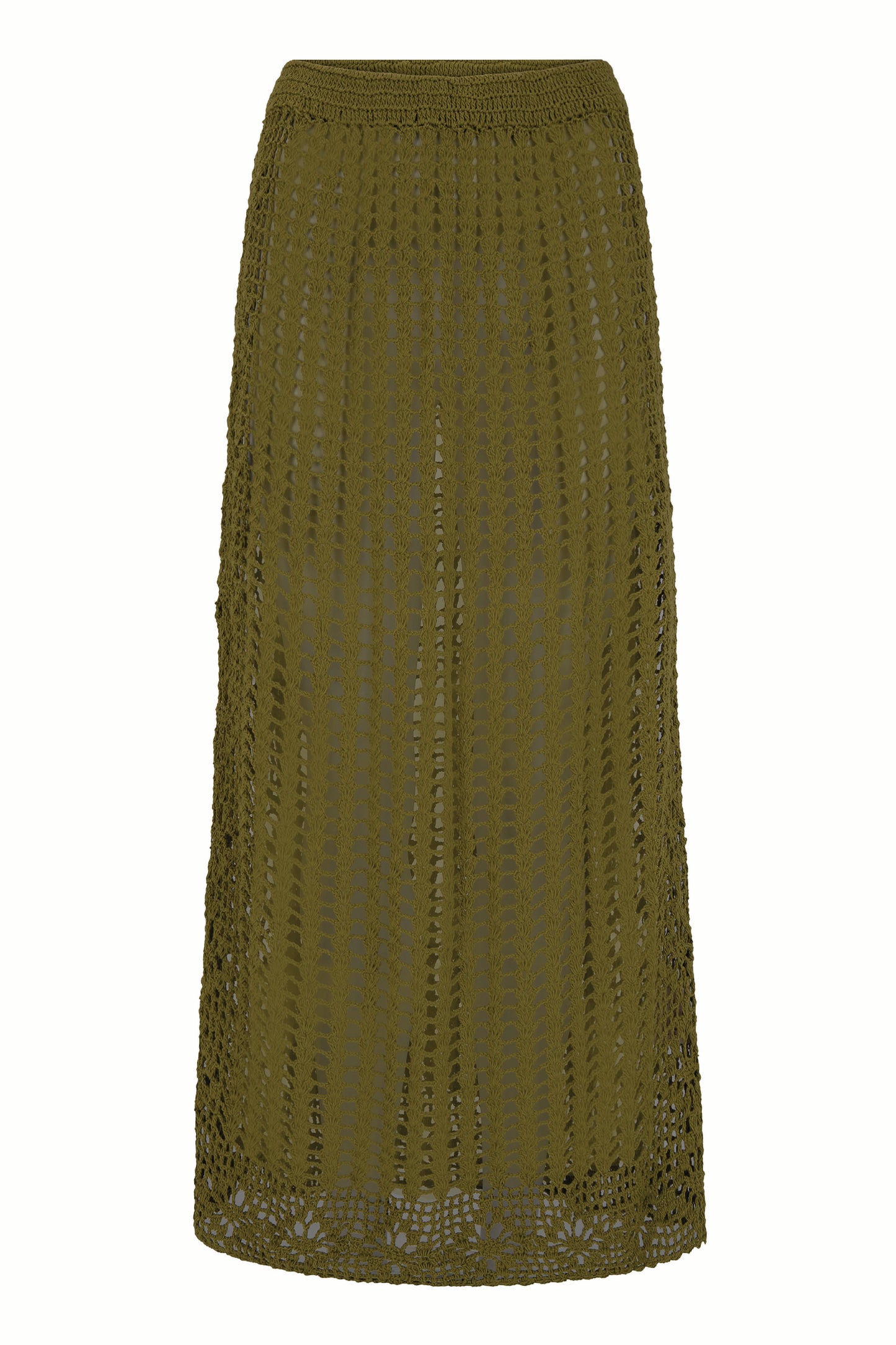 Maggie Crochet Skirt- Olive