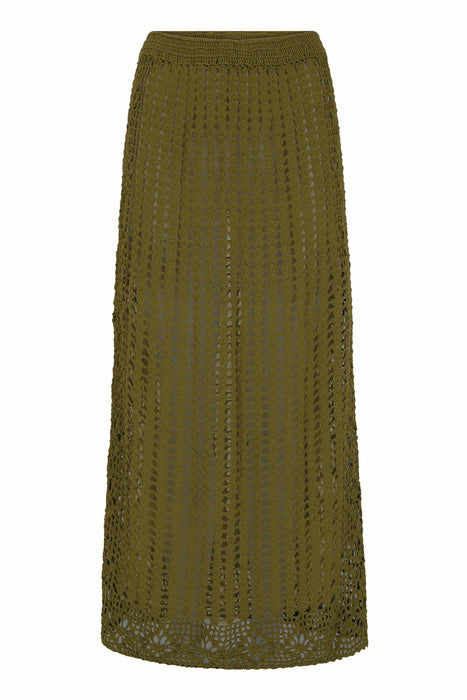 Maggie Crochet Skirt- Olive