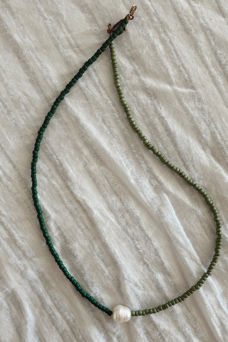 Pearl Marigold Necklace - Forest & Fern