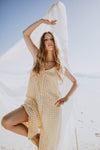Meadow Midi Dress - Lemon
