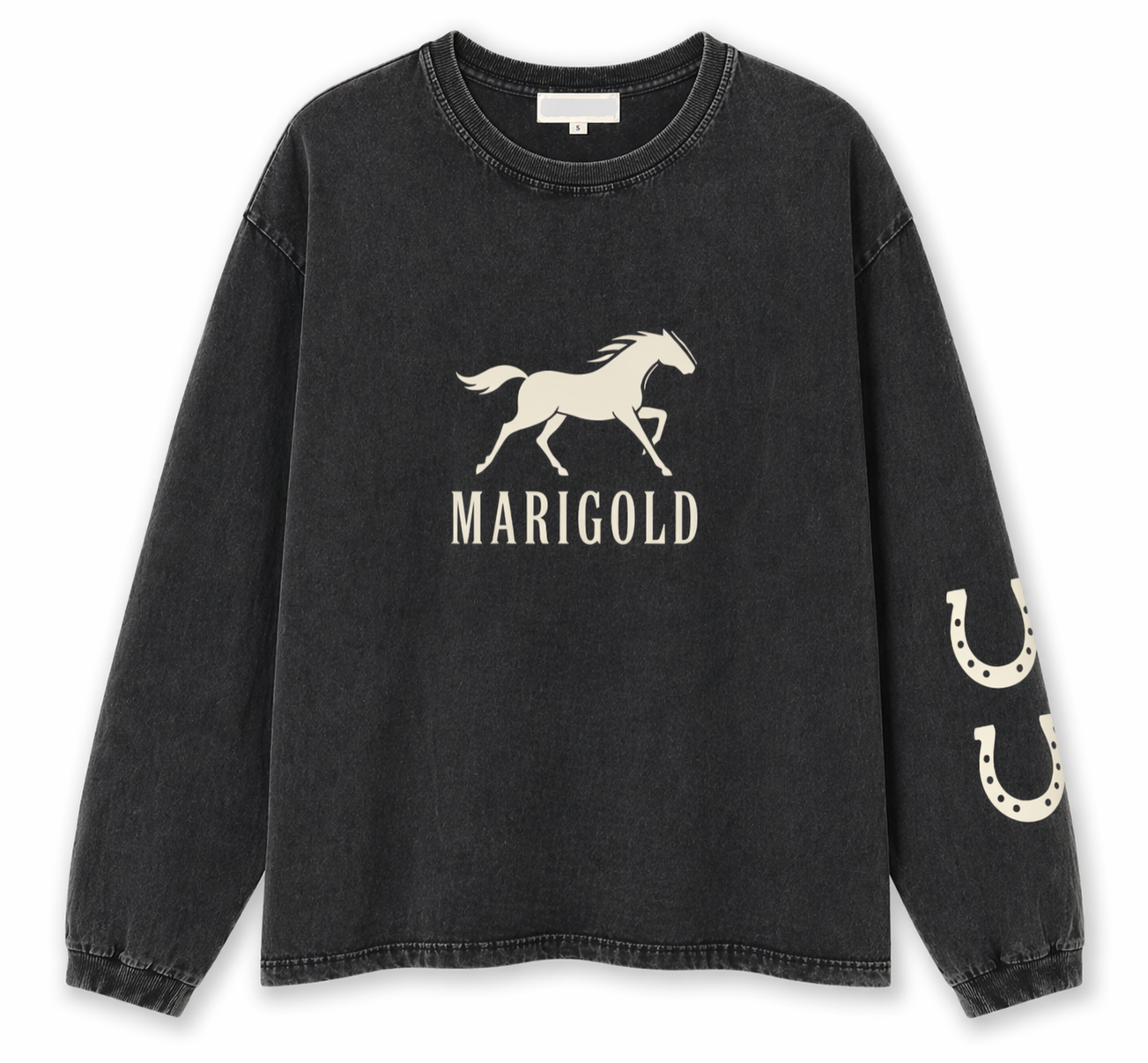 Mustang Tee - Washed black