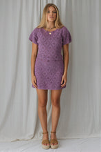 Load image into Gallery viewer, Nellie Crochet Mini Dress - Lavender
