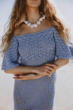 Load image into Gallery viewer, Posy Crochet Dress - Blue Bell
