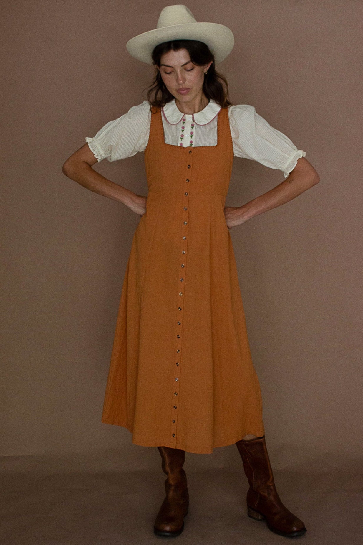 Remi Midi Dress  - Cinnamon