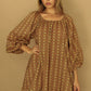 Delilah Mini Dress - Walnut