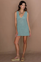 Load image into Gallery viewer, Margot Crochet Mini Dress - Seafoam
