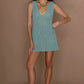 Margot Crochet Mini Dress - Seafoam