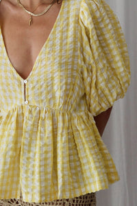 Meadow Blouse - Lemon