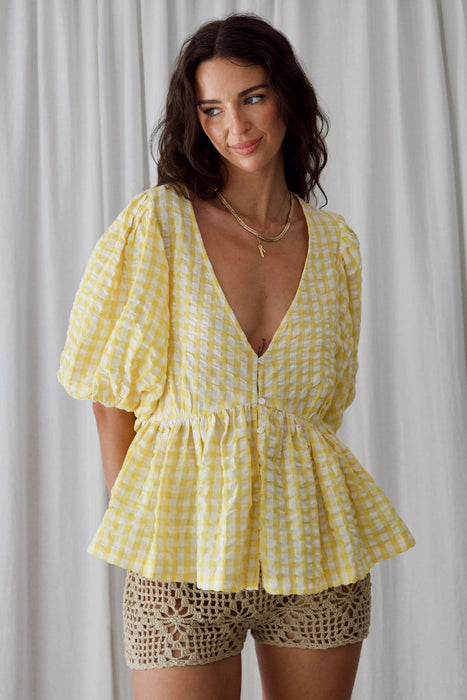Meadow Blouse - Lemon
