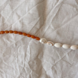 Marigold Necklace - Amber & Shell