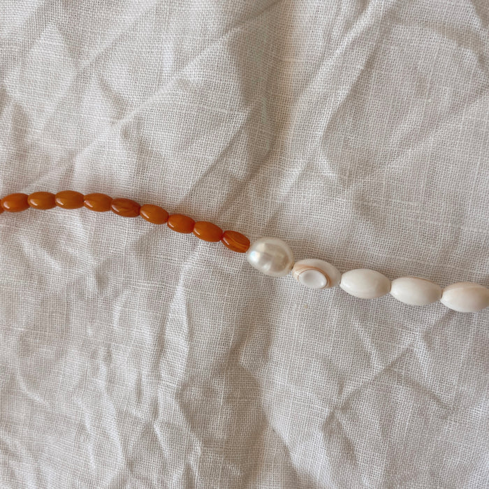 Marigold Necklace - Amber & Shell