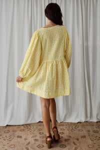 Meadow Mini Dress - Lemon