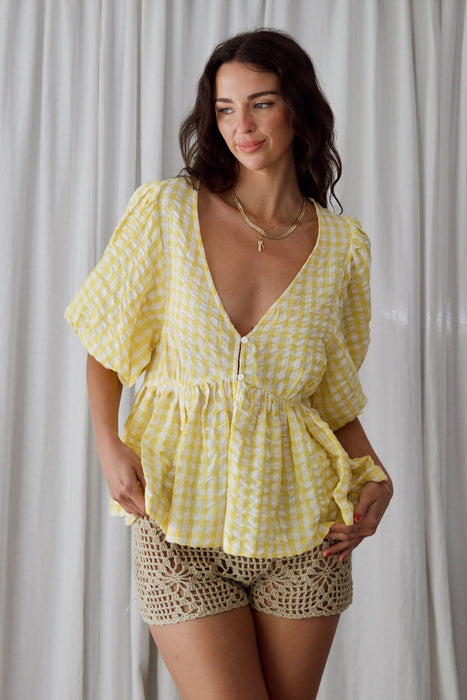 Meadow Blouse - Lemon