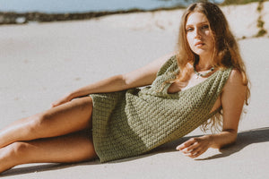 Maggie Crochet Mini Dress - Khaki